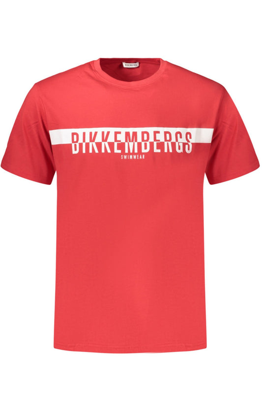 BIKKEMBERGS FÉRFI RÖVID UJJÚ PÓLÓ, PIROS