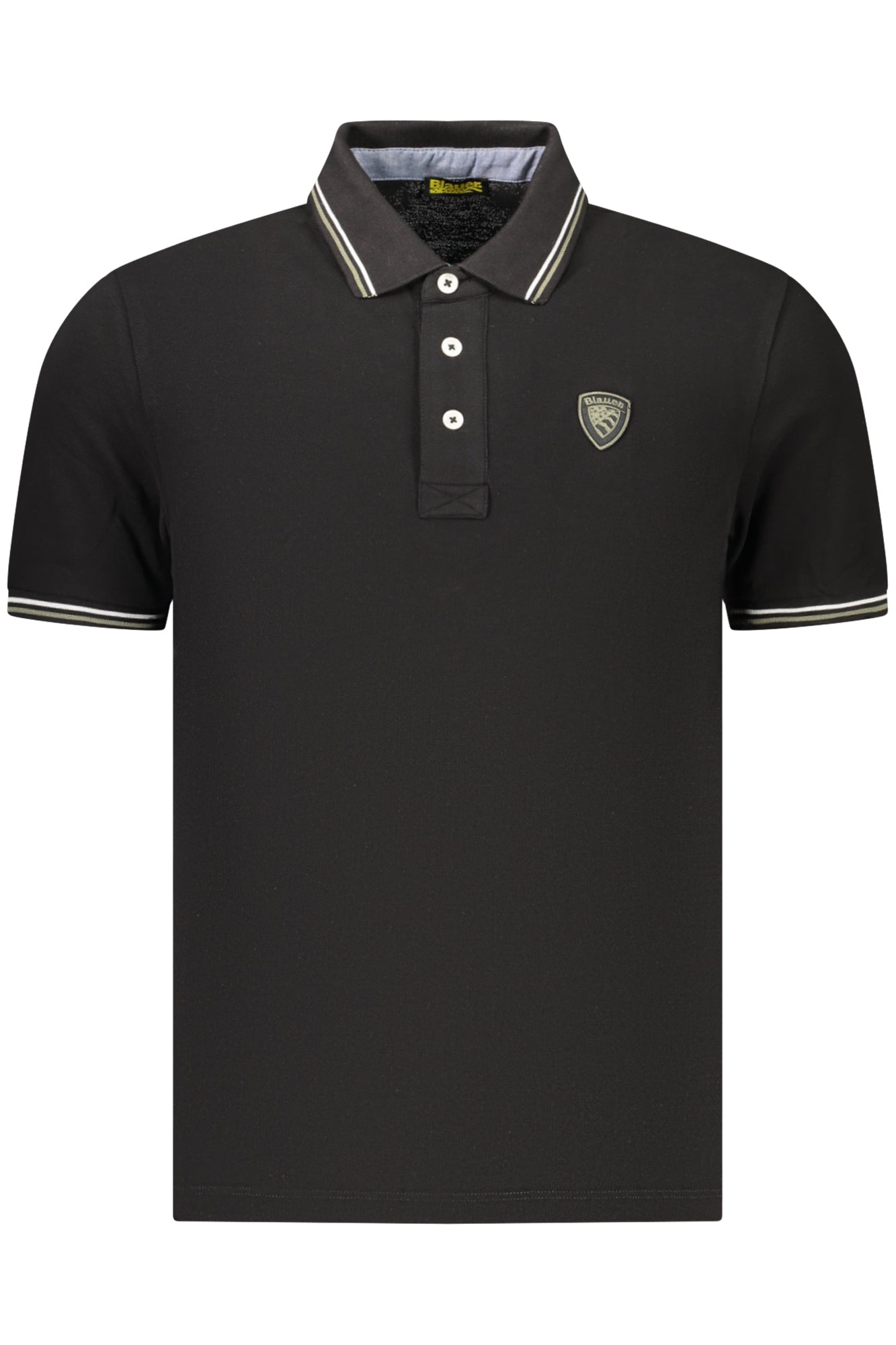 BLAUER APPAREL FÉRFI RÖVID UJJÚ PÓLÓ, FEKETE