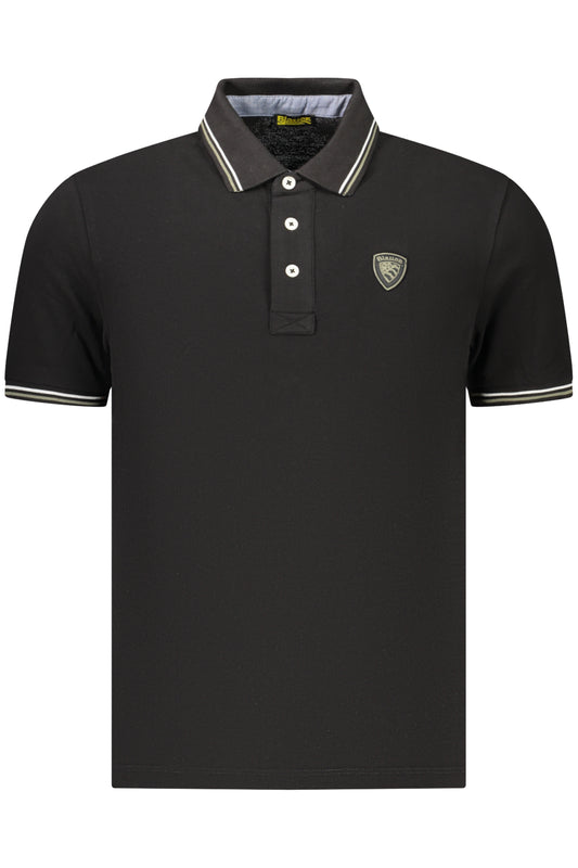 BLAUER APPAREL FÉRFI RÖVID UJJÚ PÓLÓ, FEKETE