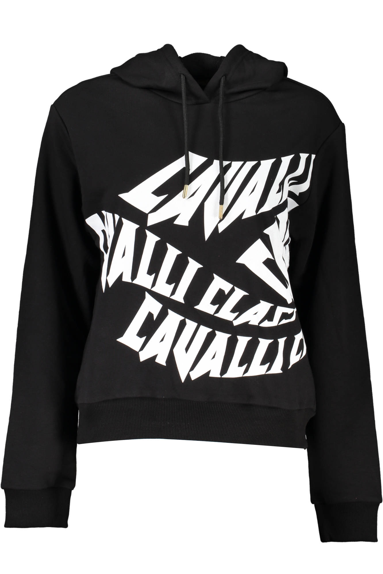 CAVALLI OSZTÁLYÚ FEKETE PÓLÓ ZIP NÉLKÜL