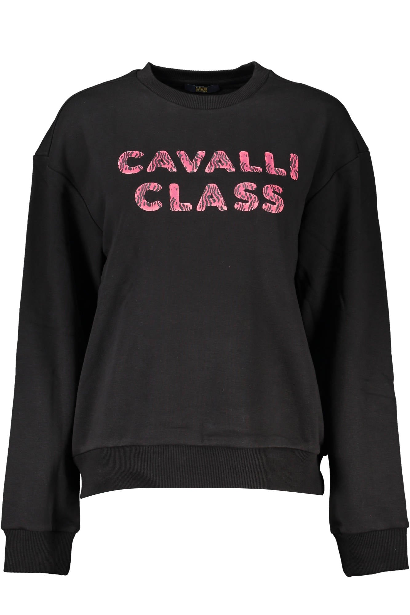 CAVALLI OSZTÁLYÚ FEKETE PÓLÓ ZIP NÉLKÜL