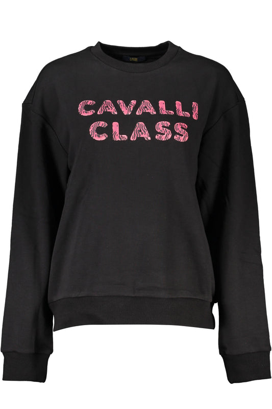 CAVALLI OSZTÁLYÚ FEKETE PÓLÓ ZIP NÉLKÜL