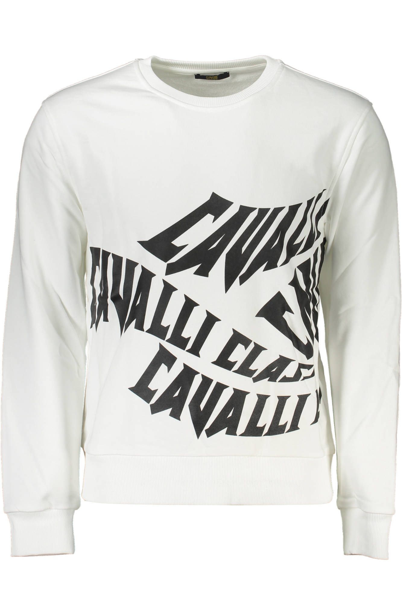 CAVALLI CLASS CIPZÁR NÉLKÜLI FÉRFI PULÓVER FEHÉR