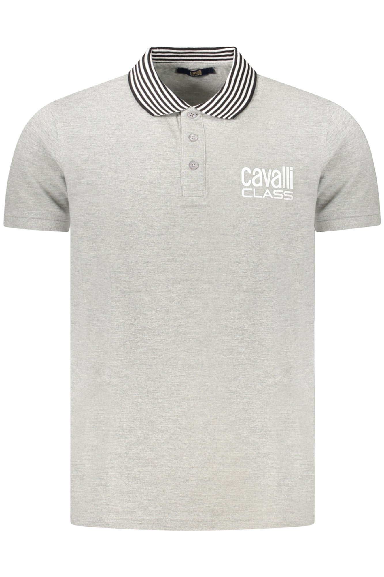 CAVALLI CLASS RÖVID UJJÚ FÉRFI PÓLÓ SZÜRKE