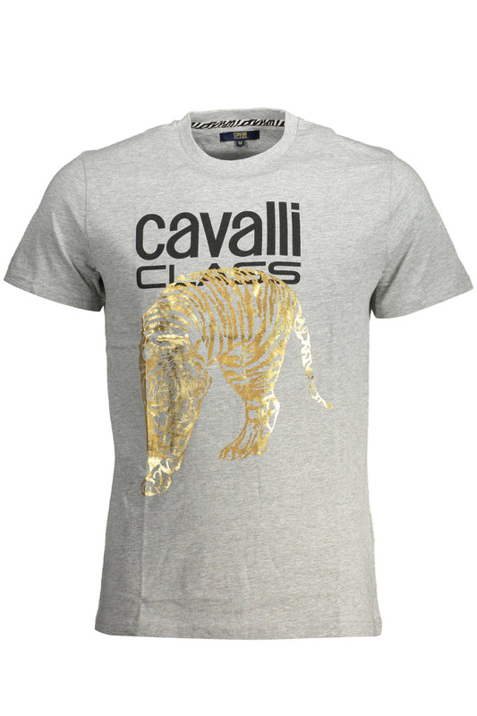 CAVALLI CLASS RÖVID UJJÚ FÉRFI PÓLÓ SZÜRKE