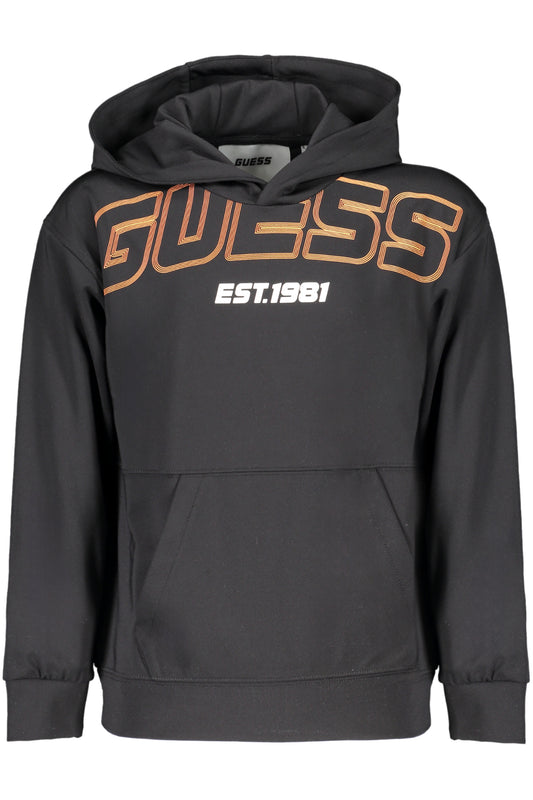 GUESS JEANS CIPZÁR NÉLKÜLI PULÓPÓL GYERMEKNEK FEKETE
