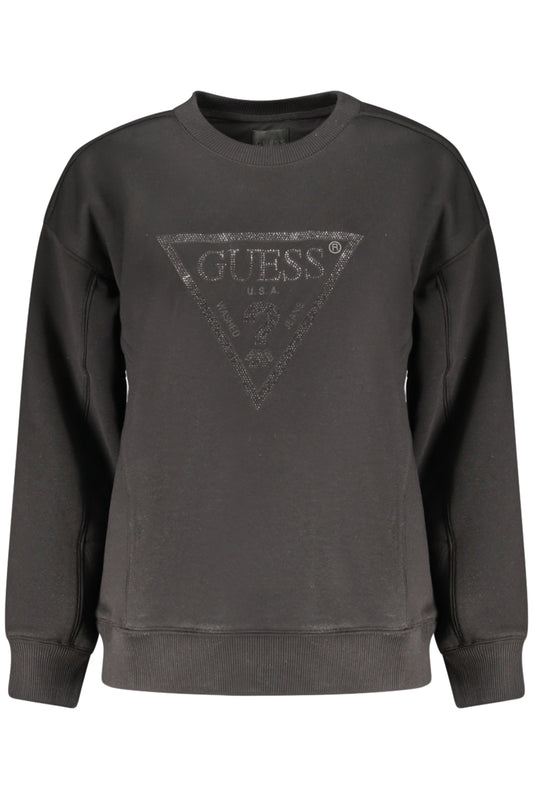 GUESS JEANS NŐI FEKETE CIPZÁROS PULÓVER