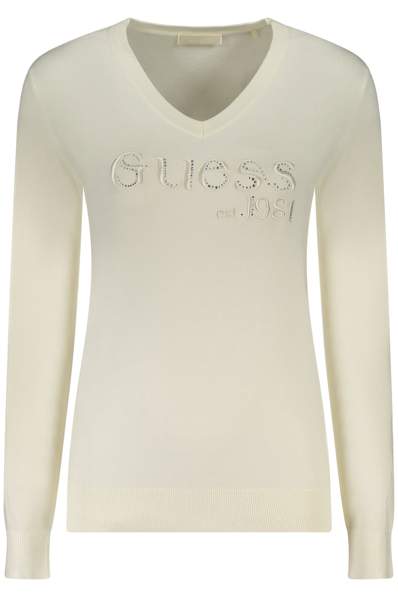 GUESS JEANS NŐI FEHÉR PULÓVER