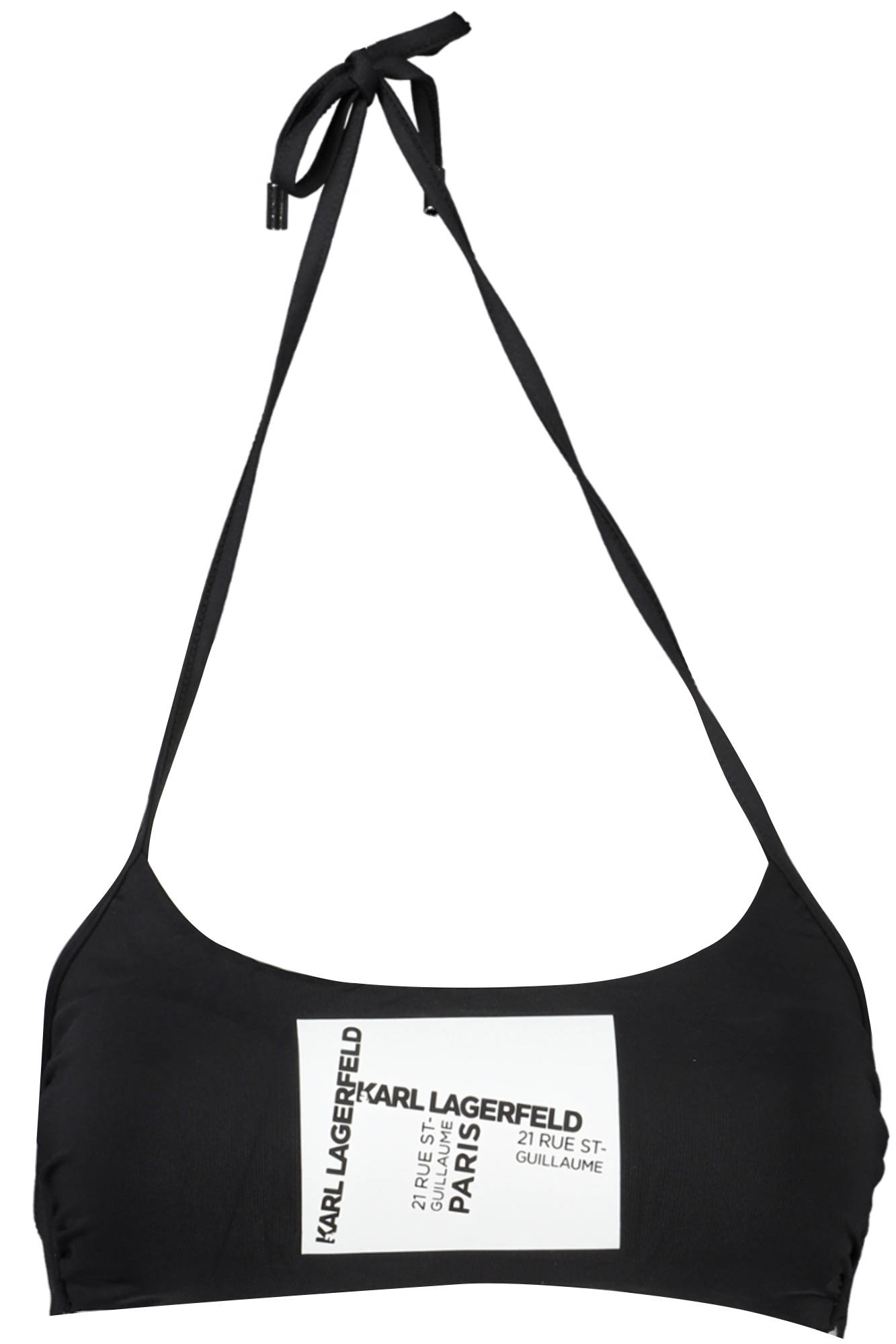 KARL LAGERFELD BEACHWEAR NŐI FÜRDŐRUHA FELSŐ FEKETE