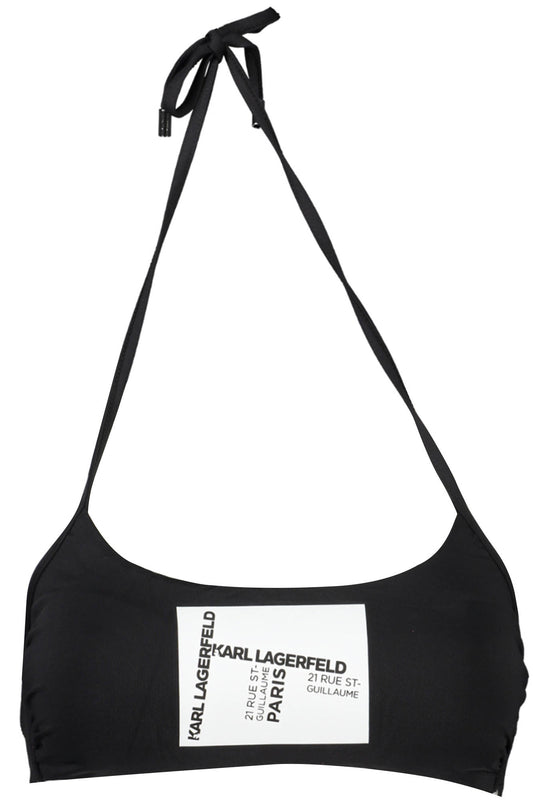 KARL LAGERFELD BEACHWEAR NŐI FÜRDŐRUHA FELSŐ FEKETE
