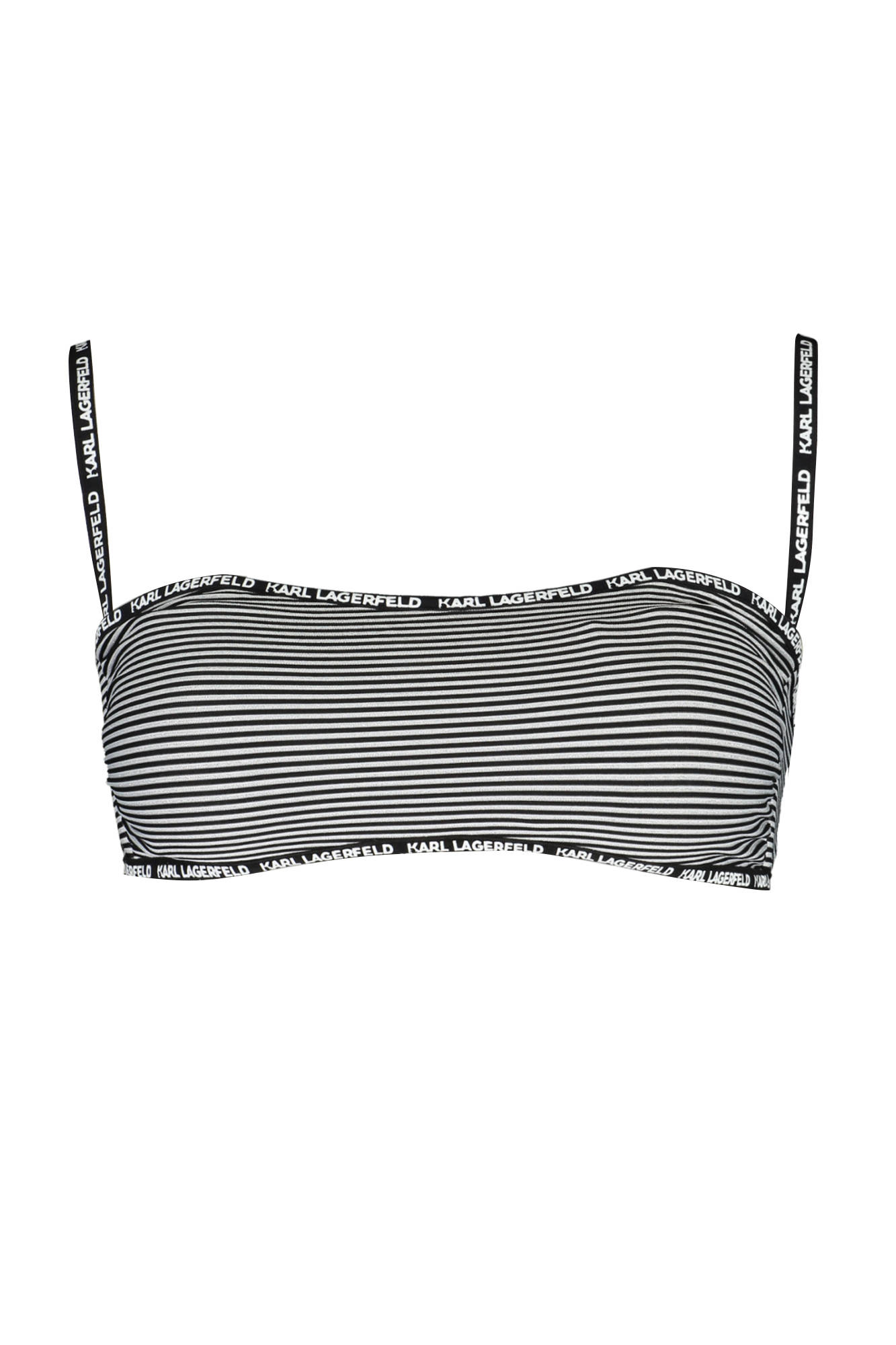KARL LAGERFELD BEACHWEAR NŐI FÜRDŐRUHA FELSŐ FEKETE