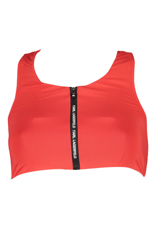 KARL LAGERFELD BEACHWEAR NŐI FÜRDŐRUHA FELSŐ PIROS