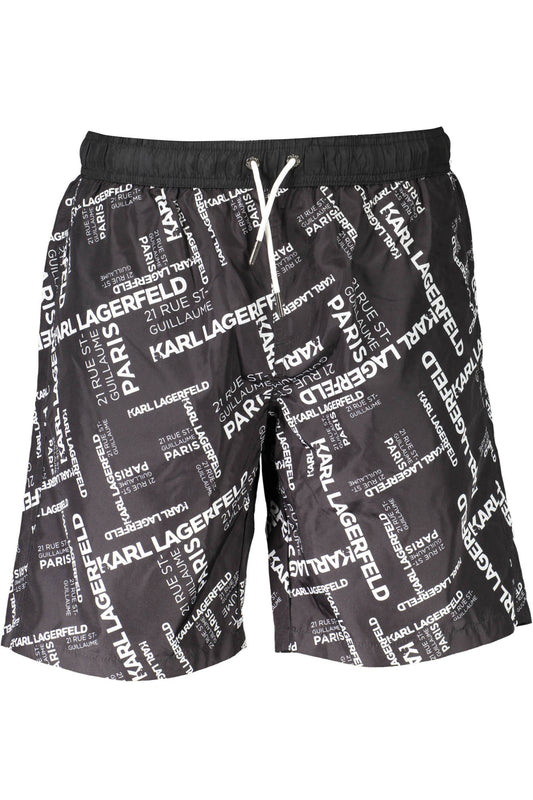 KARL LAGERFELD BEACHWEAR FÜRDŐRUHA ALKATRÉSZEI FÉRFI FEKETE ALATT