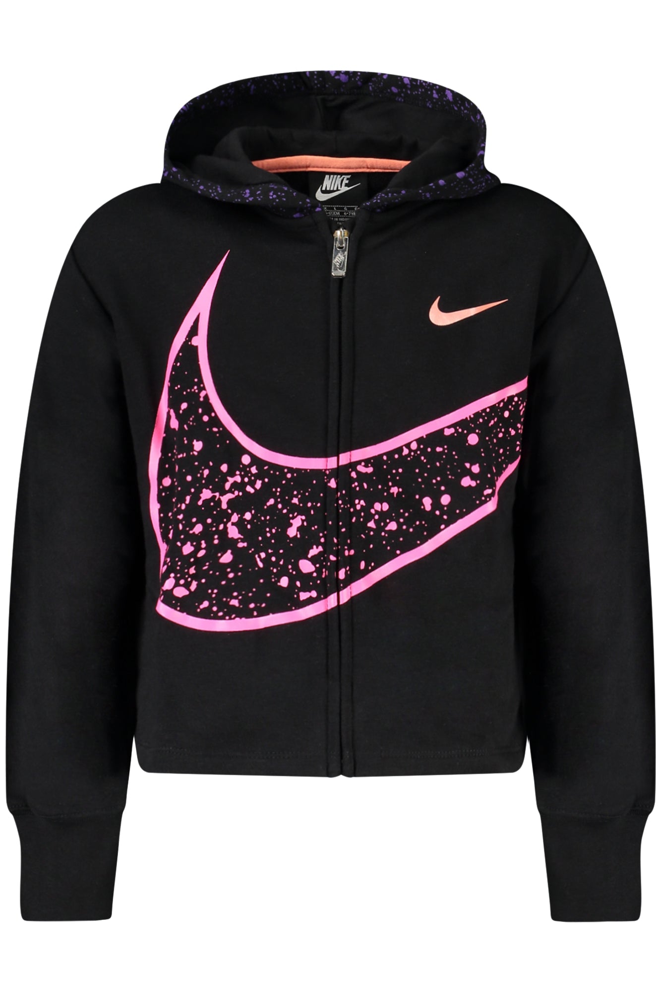 NIKE LÁNY FEKETE CIPZÁROS PULÓVER