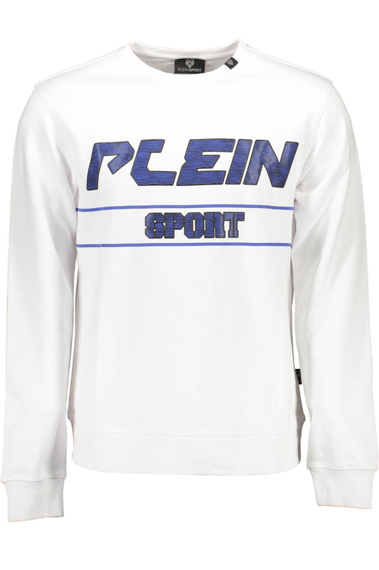 PLEIN SPORT FÉRFI CIPZÁRAS PULÓVER FEHÉR