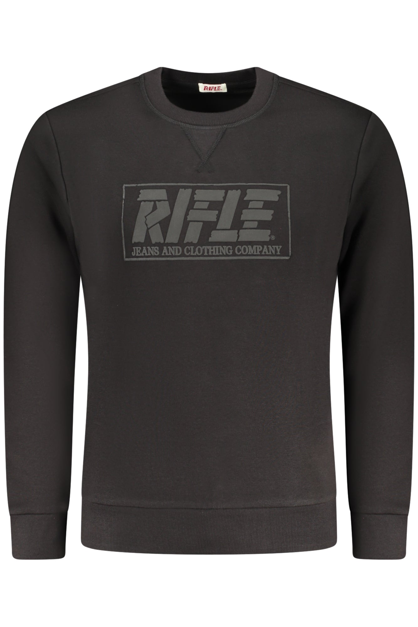 RIFLE FÉRFI FEKETE CIPZÁROS PULÓVER