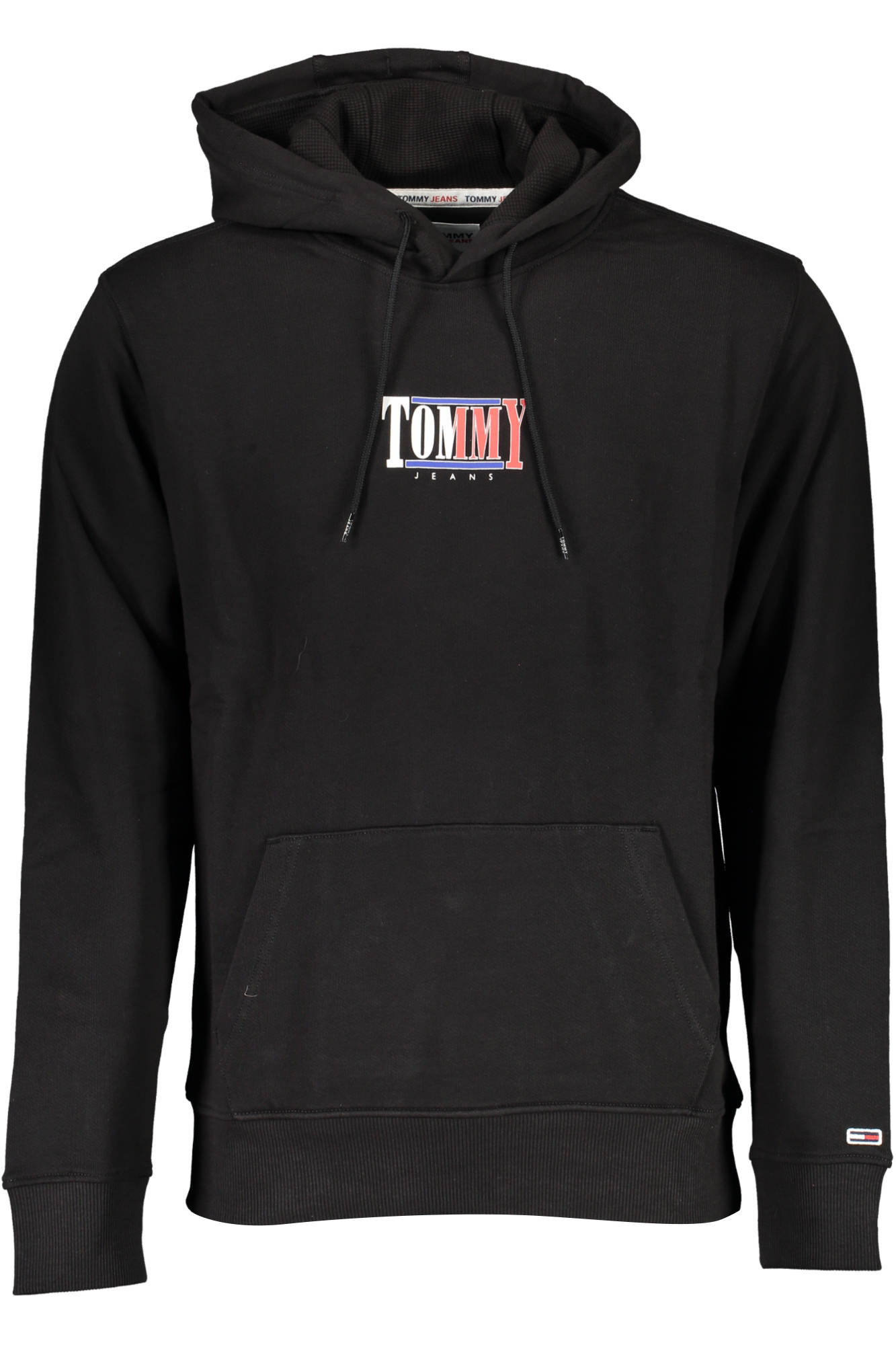 TOMMY HILFIGER PULÓPÓL CIPZZÁR NÉLKÜL FEKETE FÉRFI