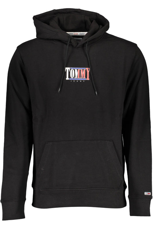 TOMMY HILFIGER PULÓPÓL CIPZZÁR NÉLKÜL FEKETE FÉRFI