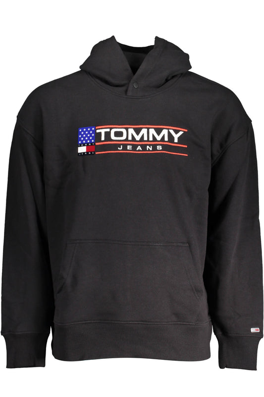 TOMMY HILFIGER PULÓPÓL CIPZZÁR NÉLKÜL FEKETE FÉRFI
