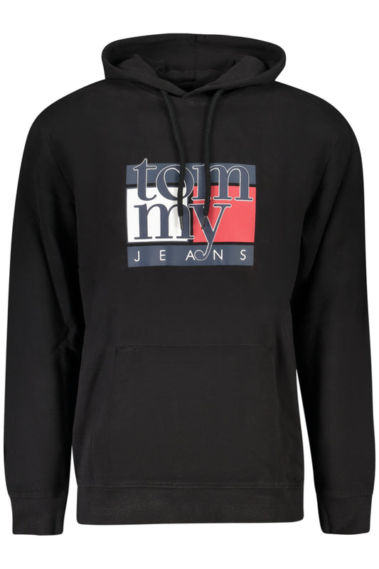 TOMMY HILFIGER FÉRFI FEKETE CIPZÁROS PULÓVER