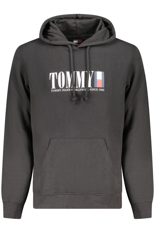 TOMMY HILFIGER FÉRFI FEKETE CIPZÁROS PULÓVER