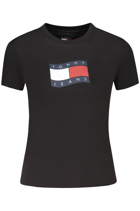 TOMMY HILFIGER NŐI RÖVID UJJÚ PÓLÓ FEKETE