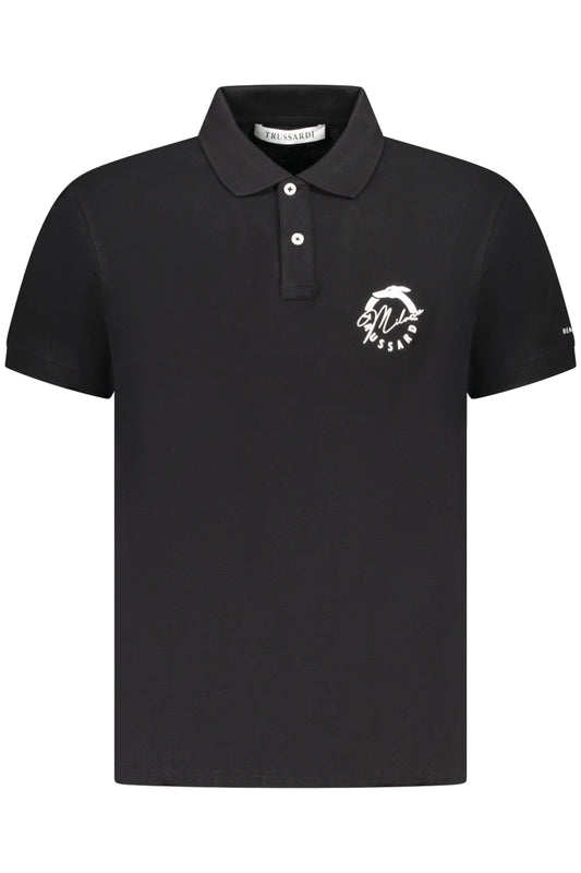 TRUSSARDI FÉRFI RÖVID UJJÚ POLO FEKETE