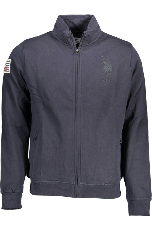 US POLO ASSN. FÉRFI KÉK CIPZÁROS PULÓVER