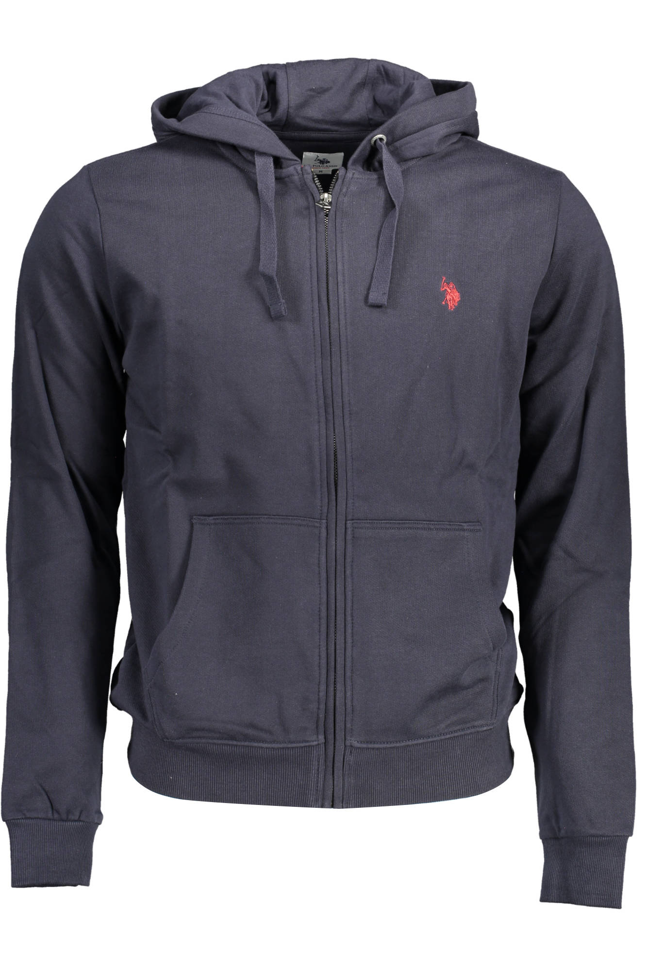 US POLO ASSN. FÉRFI KÉK CIPZÁROS PULÓVER