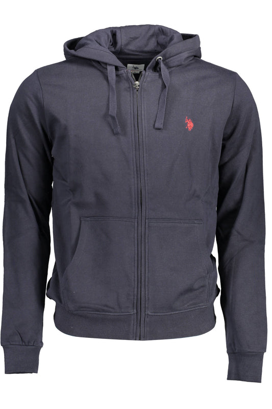 US POLO ASSN. FÉRFI KÉK CIPZÁROS PULÓVER