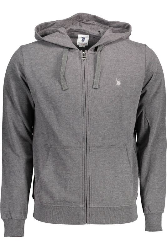 US POLO ASSN. FÉRFI SZÜRKE CIPZÁROS PULÓVER