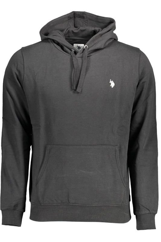 US POLO ASSN. FÉRFI FEKETE CIPZÁROS PULÓVER