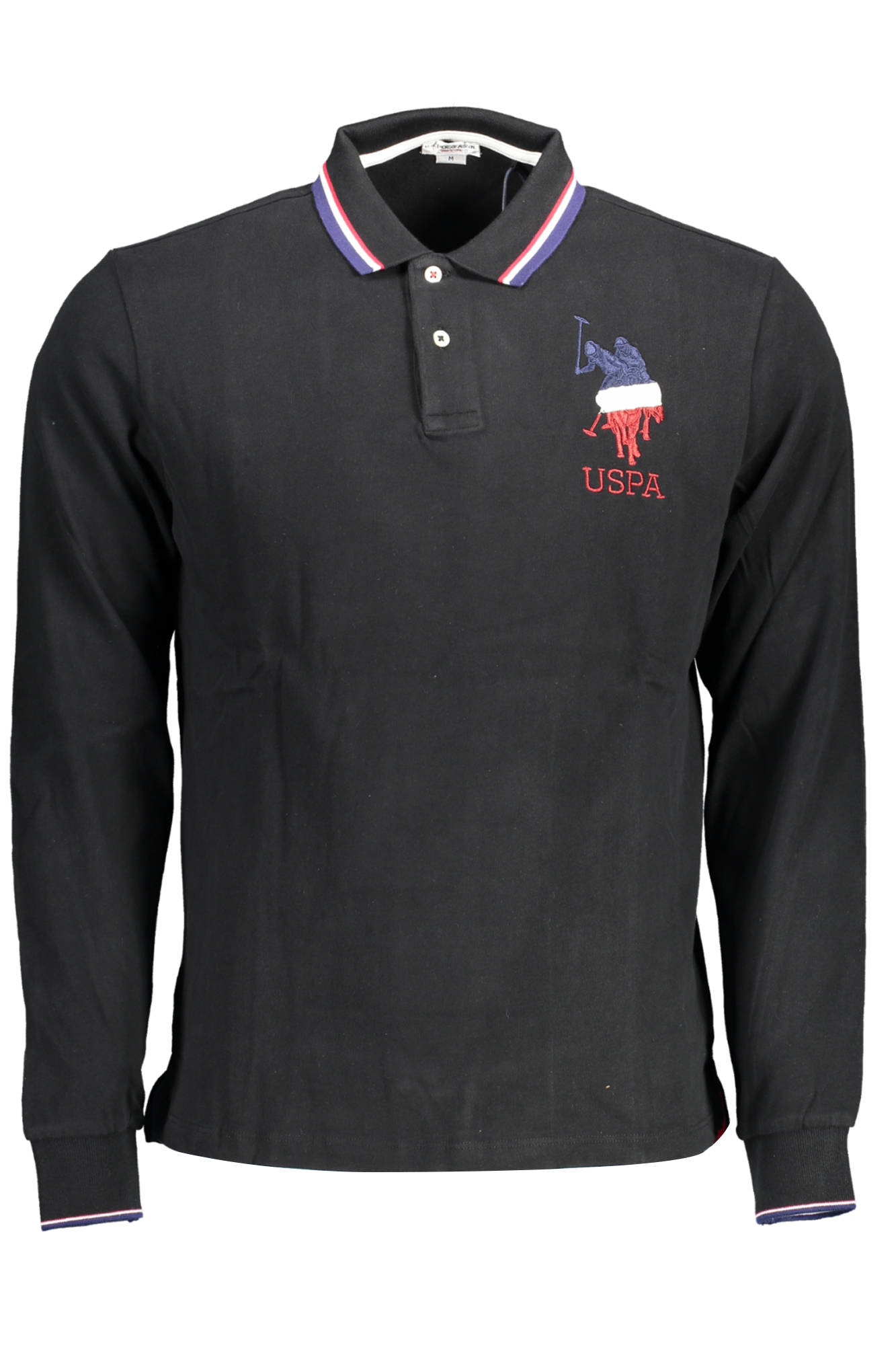 US POLO ASSN. FÉRFI HOSSZÚ UJJÚ PÓLÓ, FEKETE