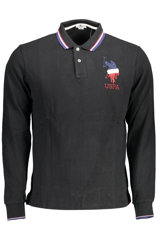 US POLO ASSN. FÉRFI HOSSZÚ UJJÚ PÓLÓ, FEKETE